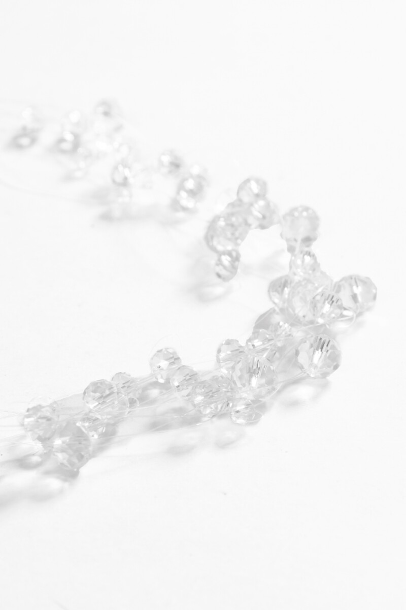Collar cuentas acrílico transparente