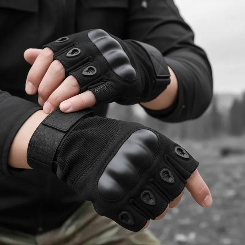 Guantes Tácticos Para Airsoft Gym Caza negro