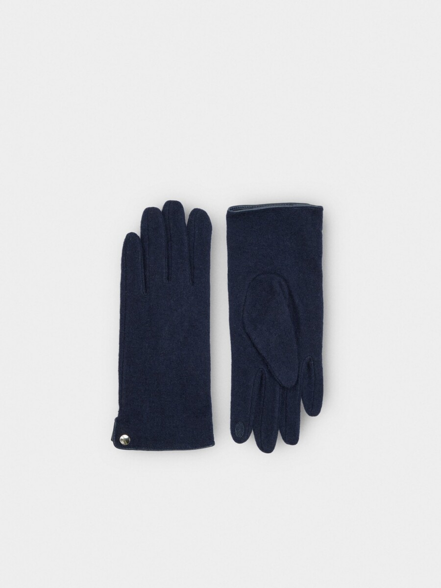 Guantes De Lana azul-marino