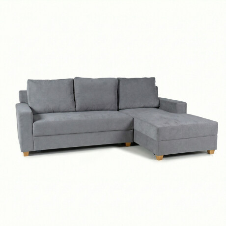 Rinconera Lucci - Tela Microfibra - Chaise derecho Berlin 06 (Grafito)