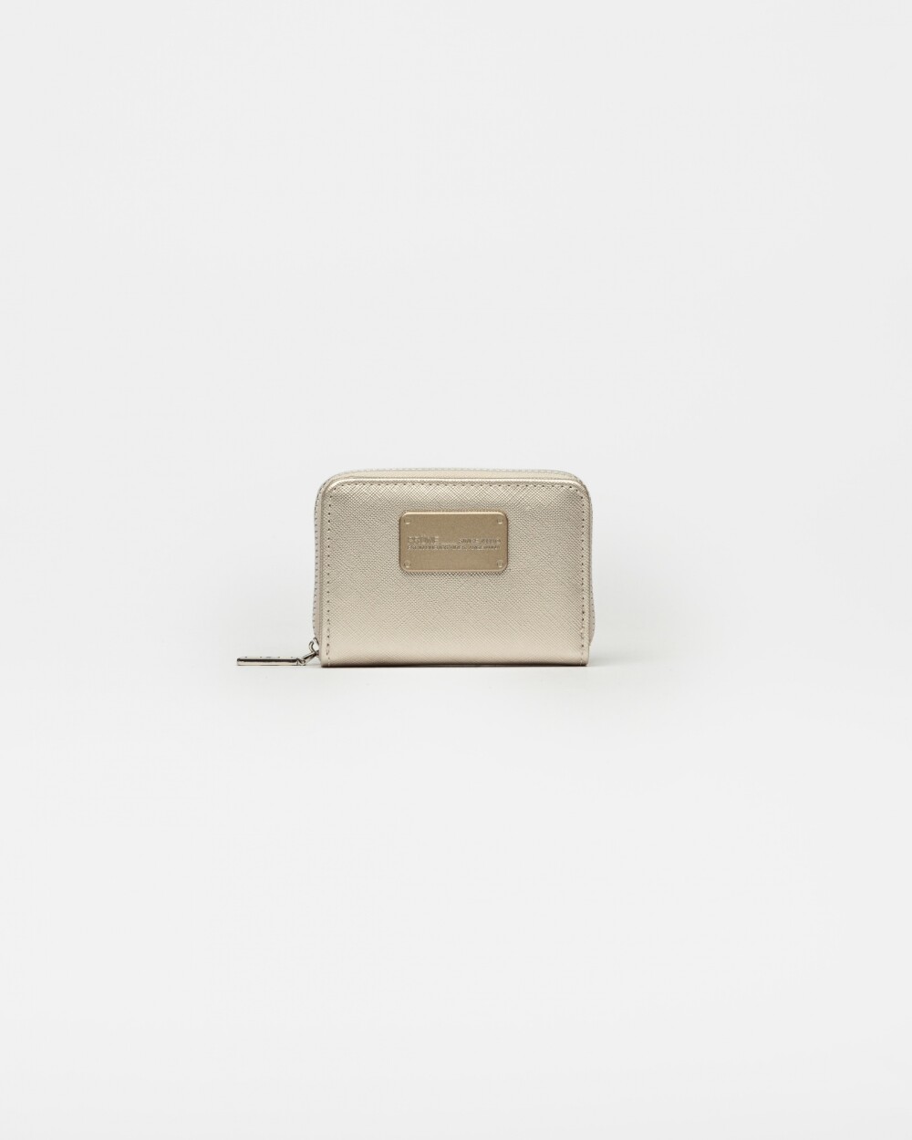 Billetera Penny en efecto cuero Plata Negro