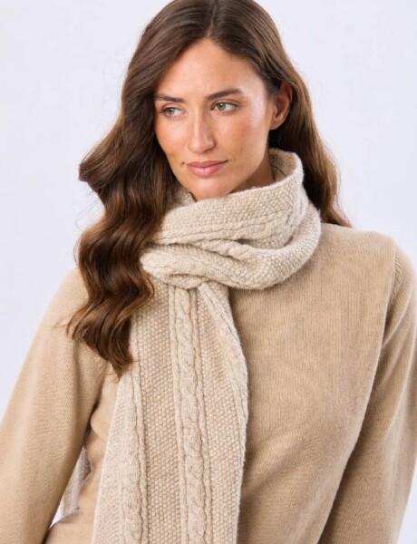 BUFANDA TEJIDA Beige