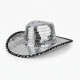 Sombrero Cowboy Metalizado Plateado