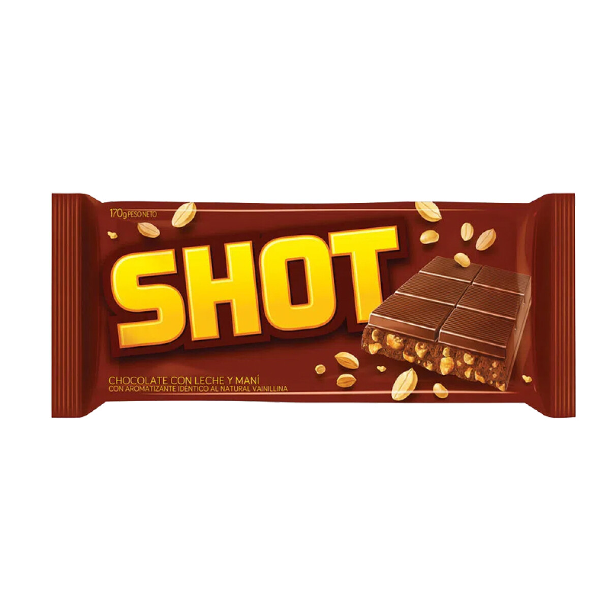 Chocolate SHOT c/leche y maní 170gr 
