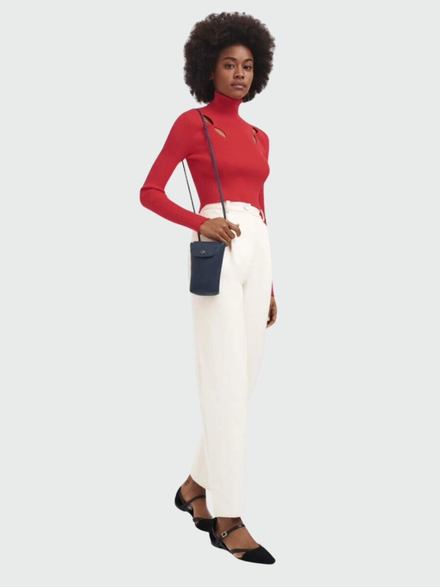 Longchamp -Funda de teléfono con cordón, Le pliage Xtra - Azul 