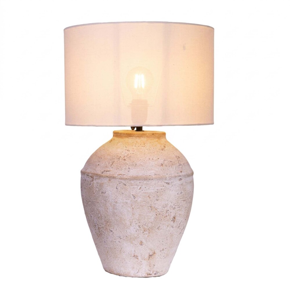 LÁMPARA DE MESA CERAMICA NATURAL-BEIGE VASE II, BEIGE