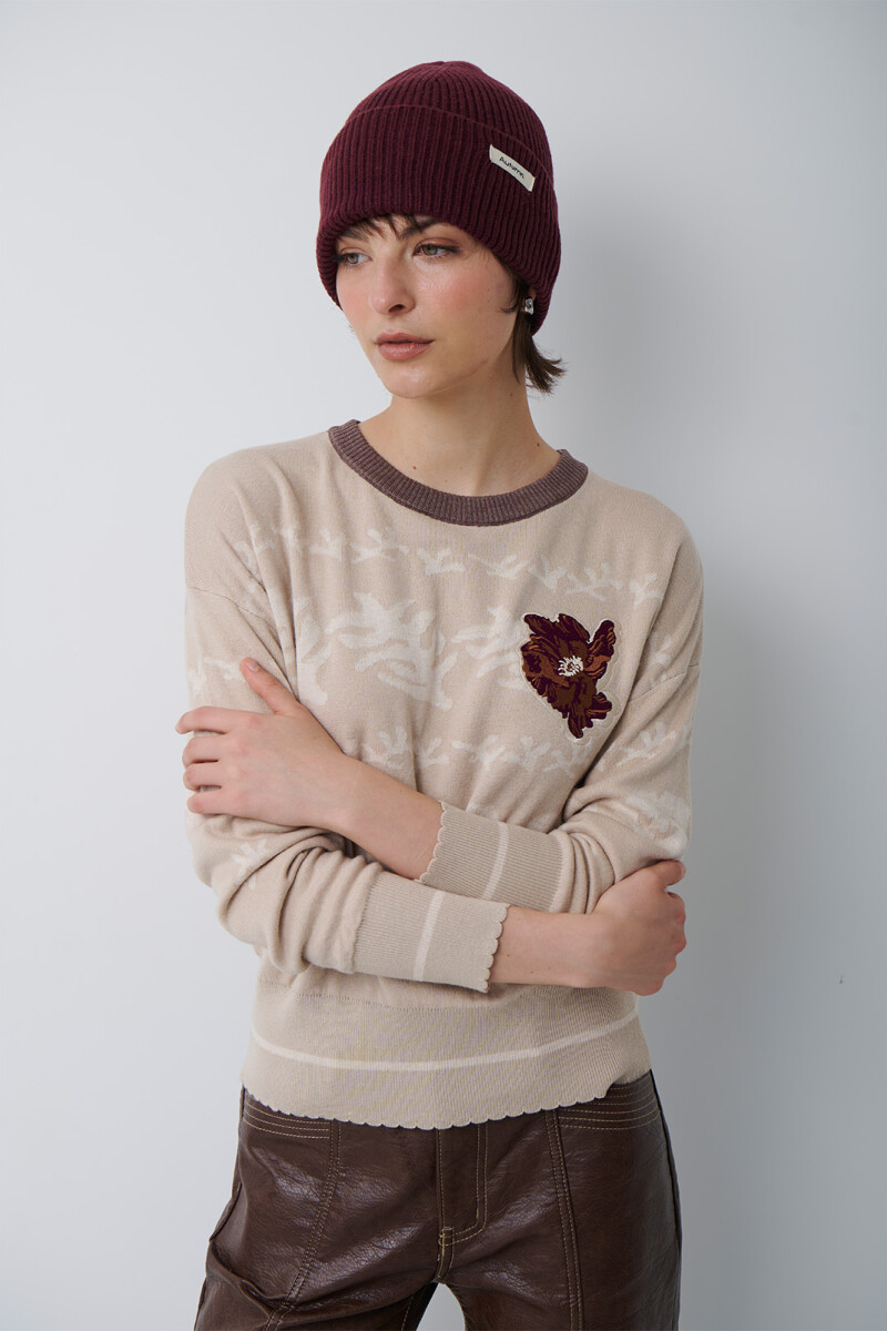 BUZO FLOR FLOR BEIGE