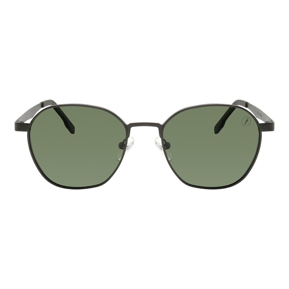 Lentes De Sol Ultralight Redondo De Acero Inoxidable Verde/Ónix