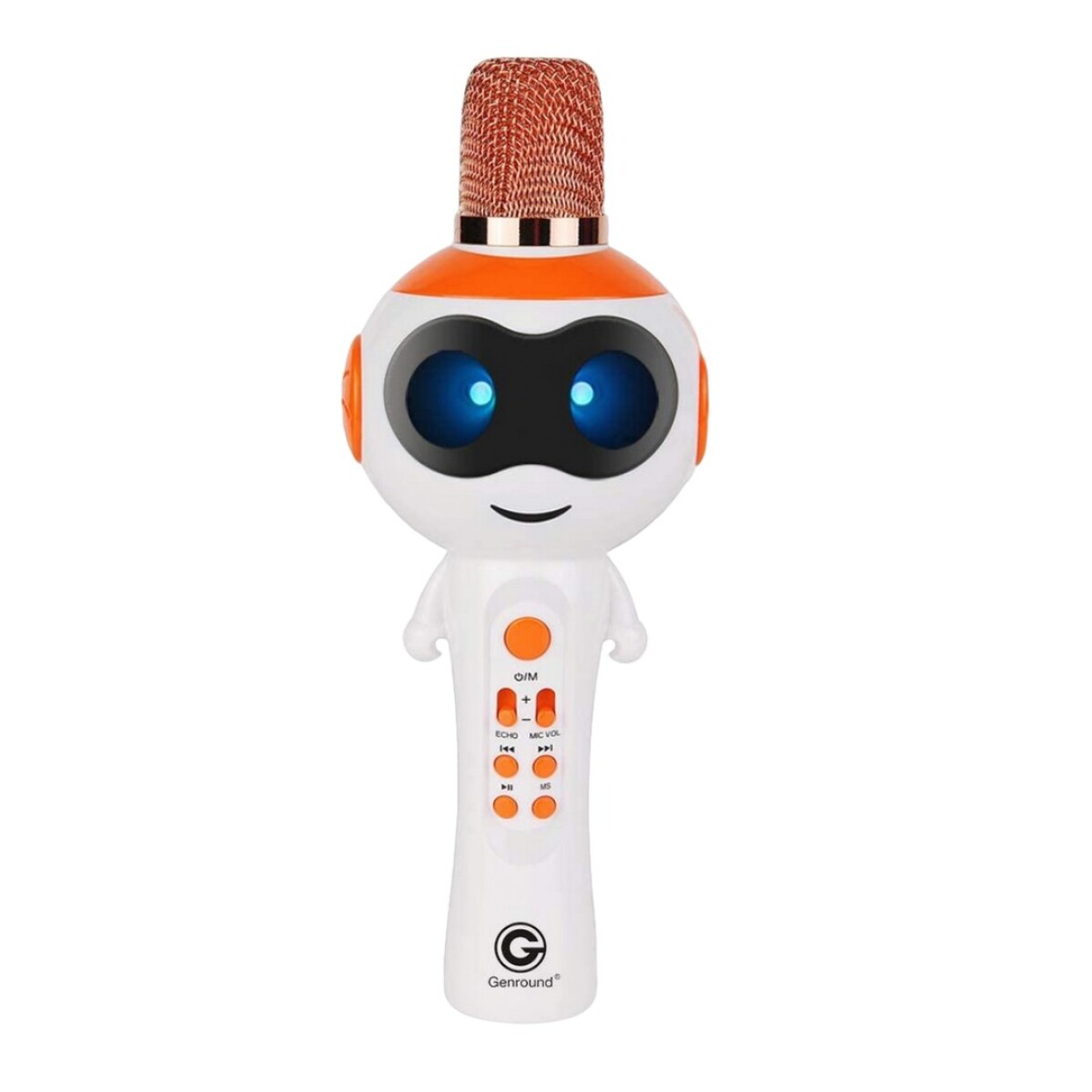 MICROFONO CON PARLANTE Y LUCES INFANTIL DISEÑO ROBOT 