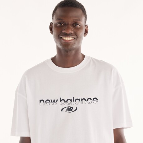 Remera New Balance de Hombre - Trackside - MT6279IZWT WHITE