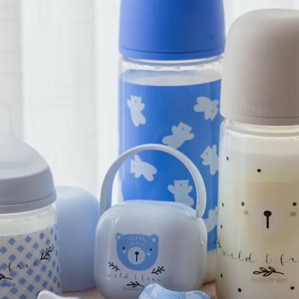 Porta chupete pod suavinex PRINTS bear celeste
