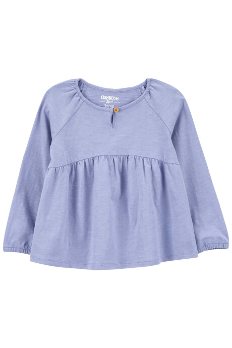 Blusa de algodón, lila Sin color