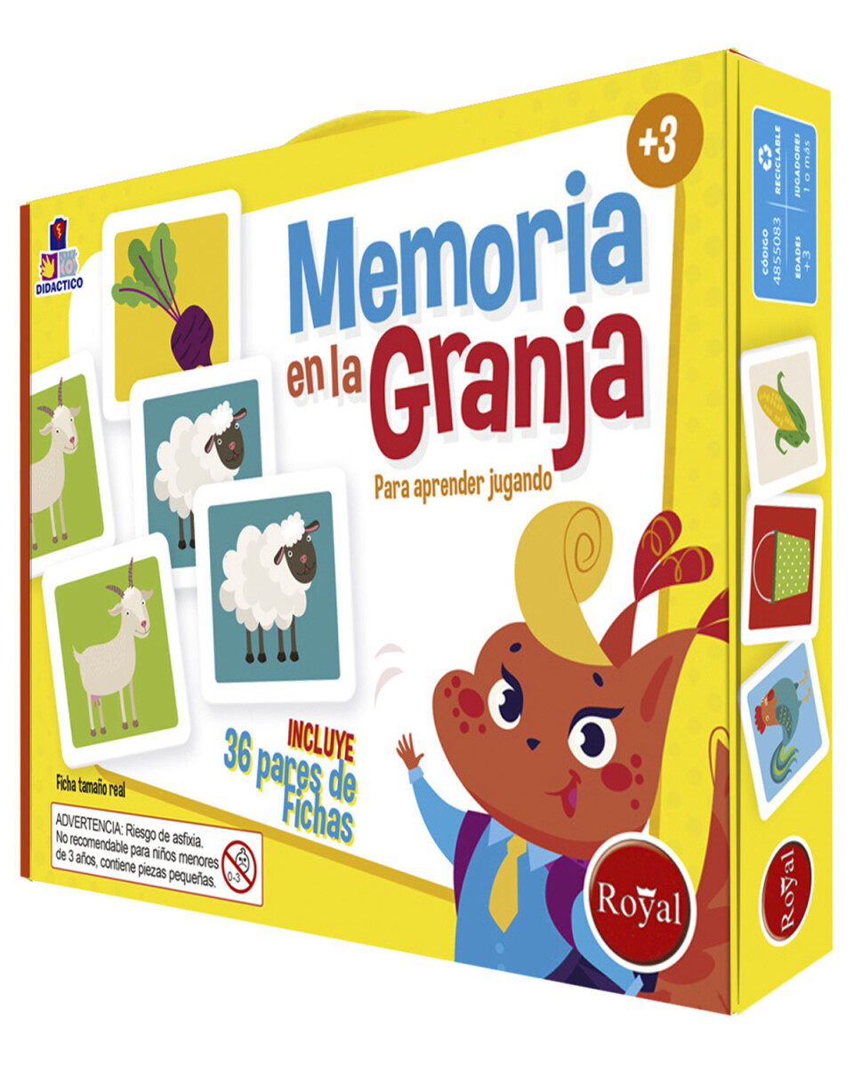 Juego de mesa Memoria en la Granja Royal en valija 