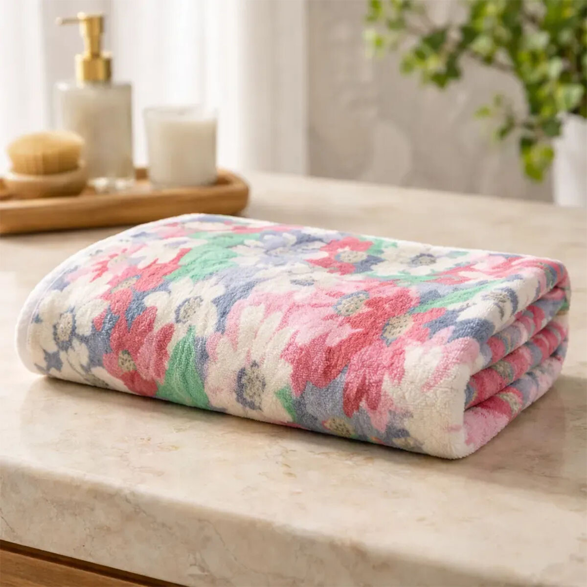 Toalla de Mano Estampada Prisma 100% Algodón 50 x 80 cm - MARGARIDA 
