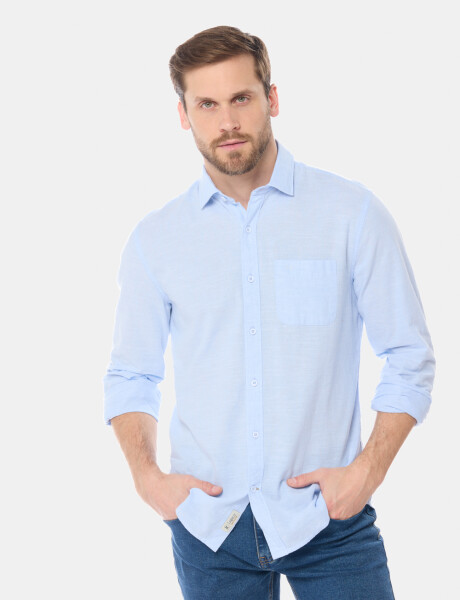 CAMISA DE LINO Azul