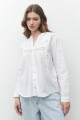 Camisa con broderie blanco