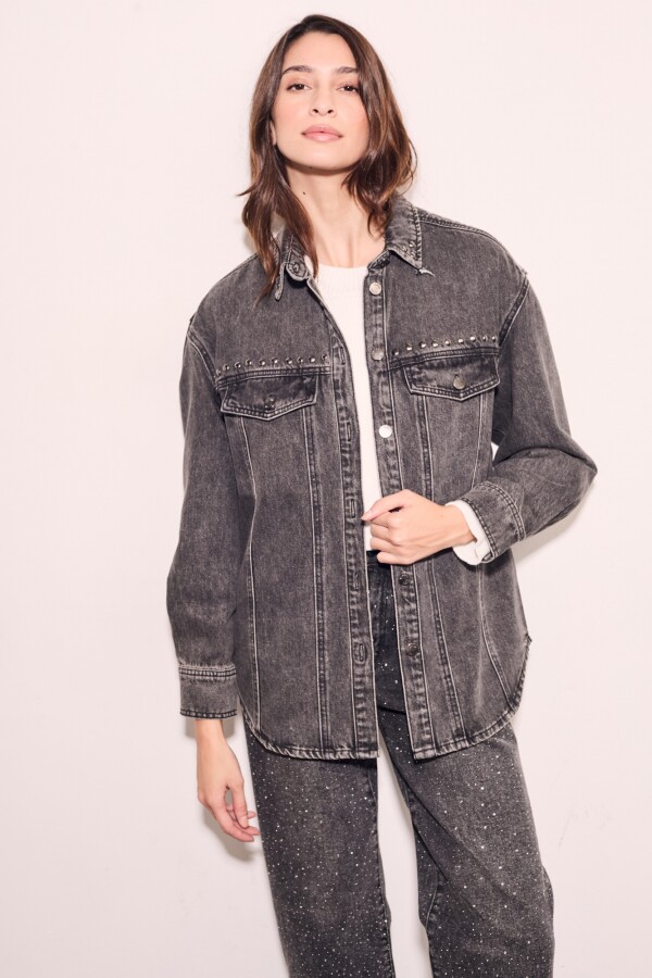 Sobrecamisa Tachas Gris