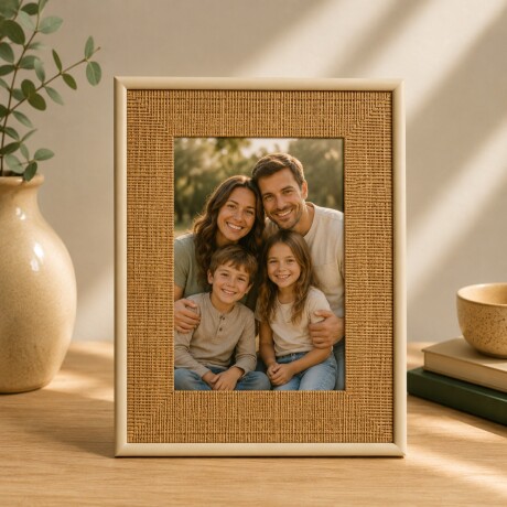 Portarretrato 10x15 dos tonos simil madera BEIGE Y MARRON CLARO