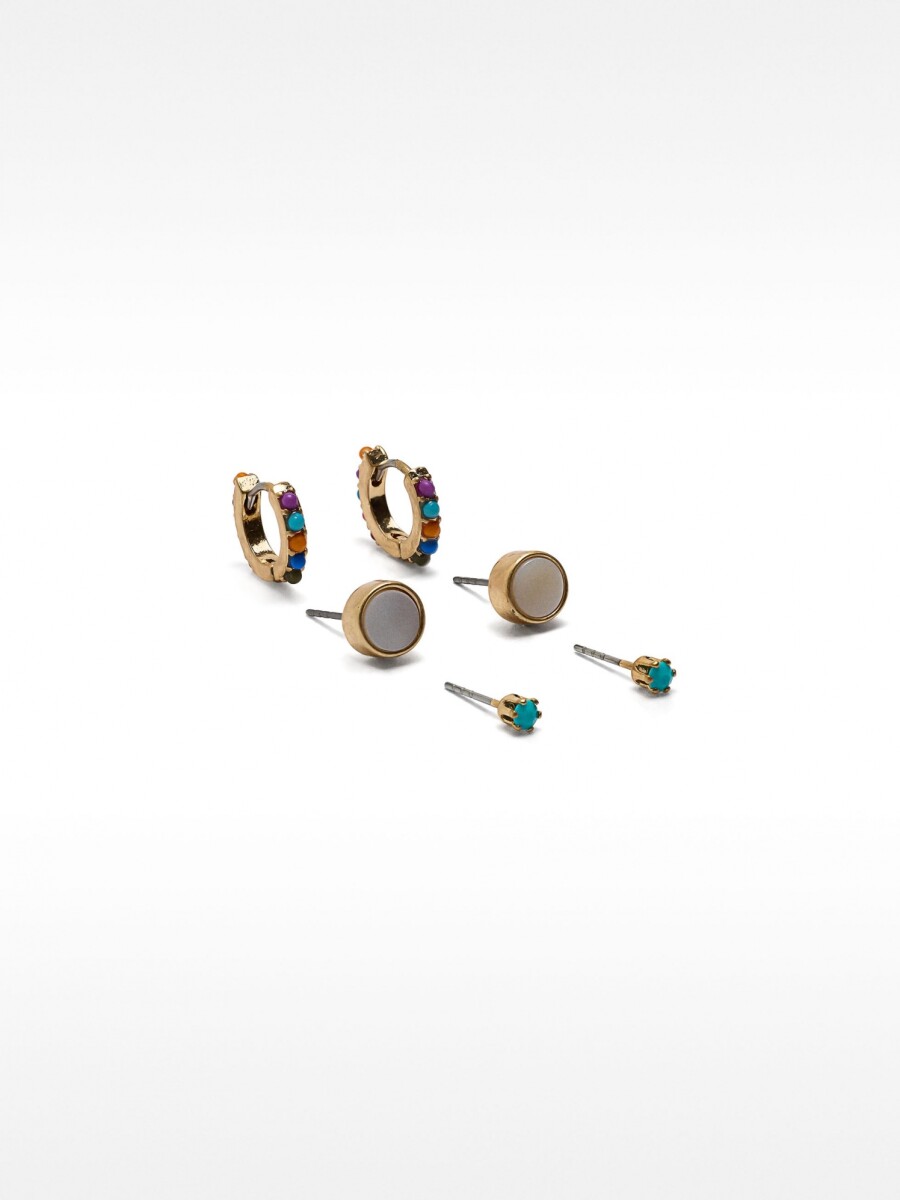 Set De Pendientes Con Concha multicolor