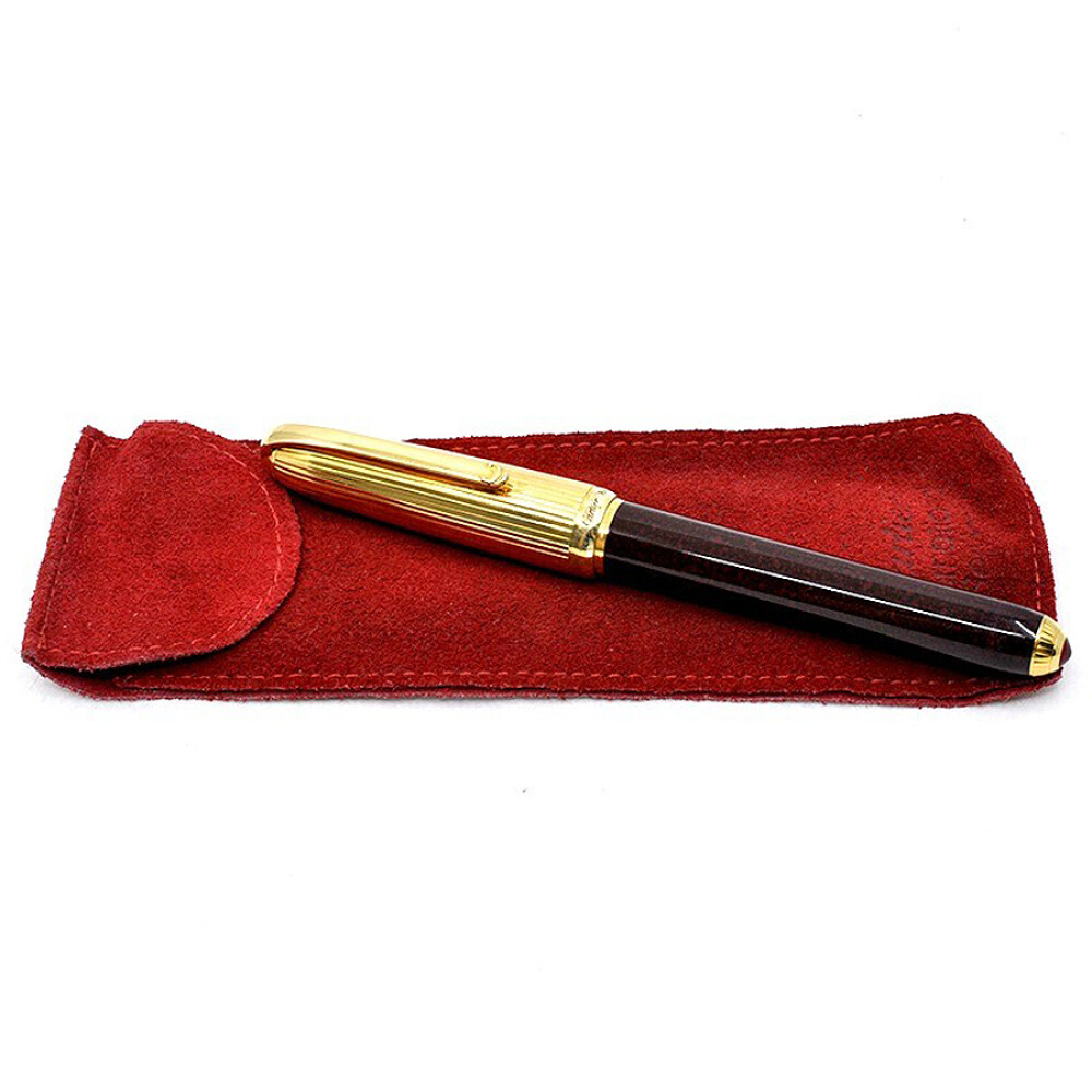 Cartier Louis Cartier Dandy. Pluma A Fuente. Cuerpo Rojo Y Negro Cartier Louis Cartier Dandy. Pluma A Fuente. Cuerpo Rojo Y Negro