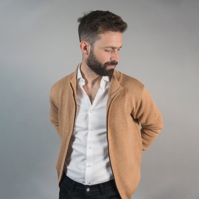 Campera Tejida Camel