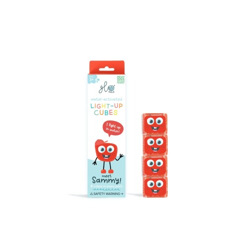 GP-FIN-4PK Set De 4 Cubos Glo Pals Sammy Rojo