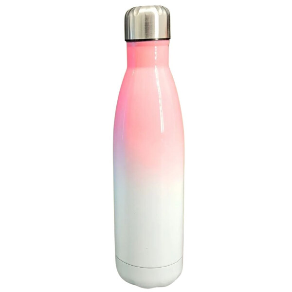 Botella térmica combinada de acero inoxidable de 500ml Rosa/blanco