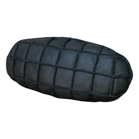 Almohadion Cuero 76x35cm oval grande Negro