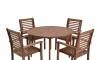 Set de Comedor para Exterior con 4 Sillas Apilables Set de Comedor para Exterior con 4 Sillas Apilables
