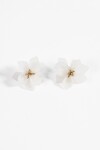 Caravanas clip flor crudo