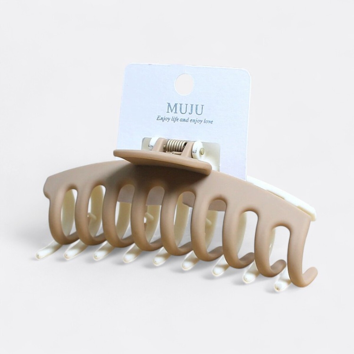 Pinza Para Cabello 2 Colores - Marrón Y Blanco 
