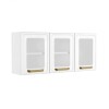 Aéreo 3 Puertas Vidrio Bella - Steel Blanco