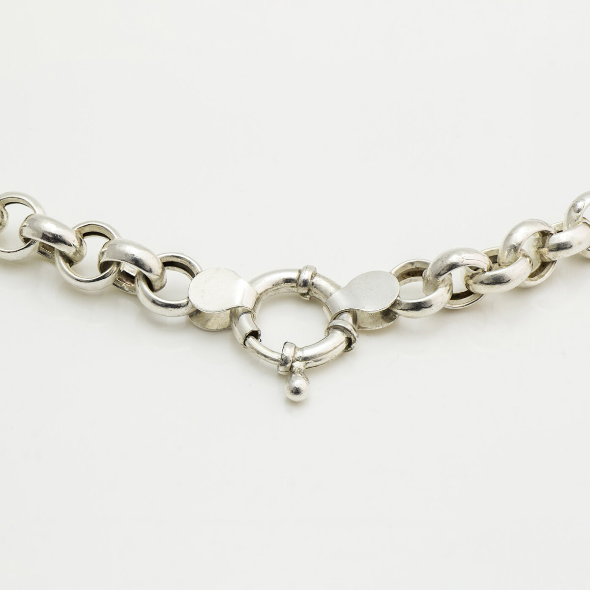Cadena rolo de plata 925, con cierre marinero, 53 cm. 