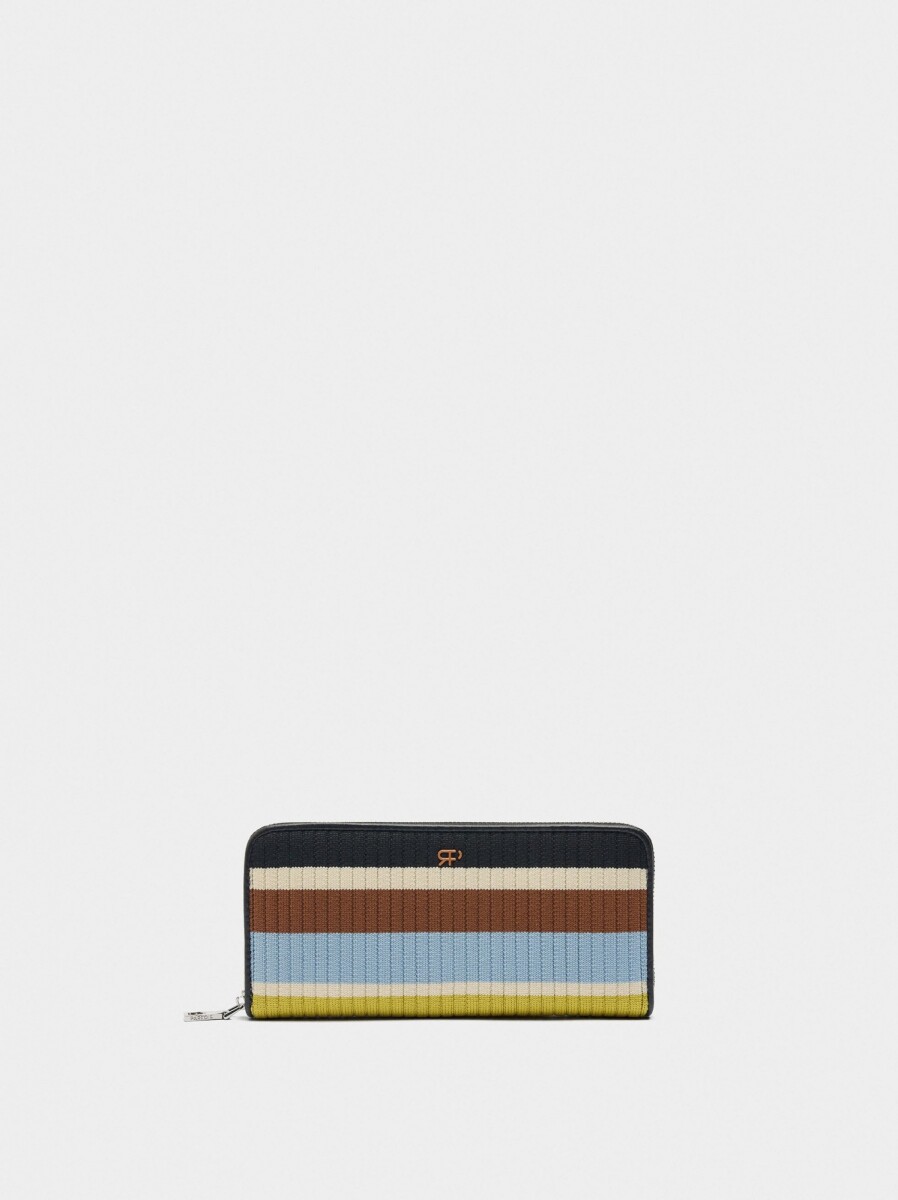 Cartera De Punto Con Rayas L - multicolor 