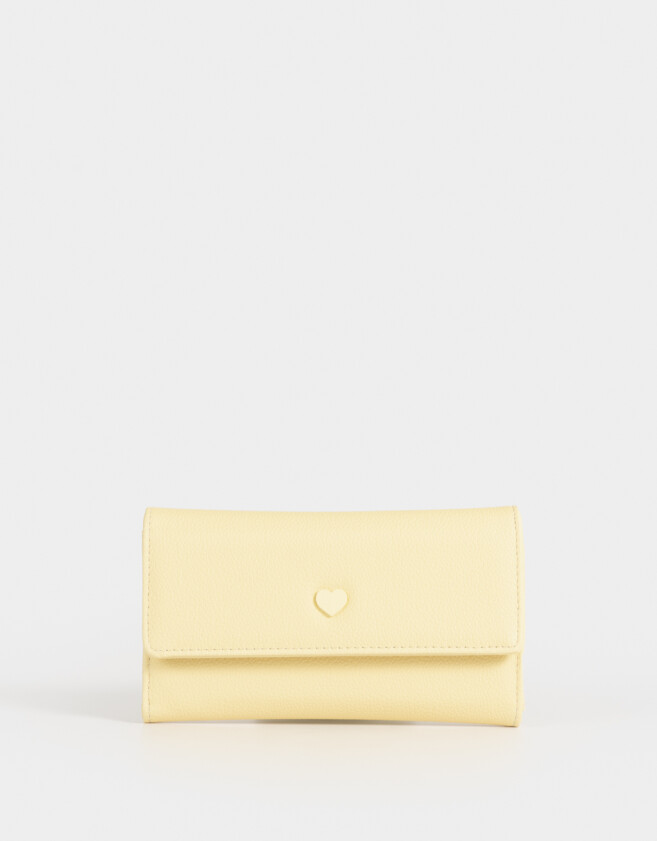 Ficheros Clasico Billetera Fichero Con Broche - Amarillo Claro