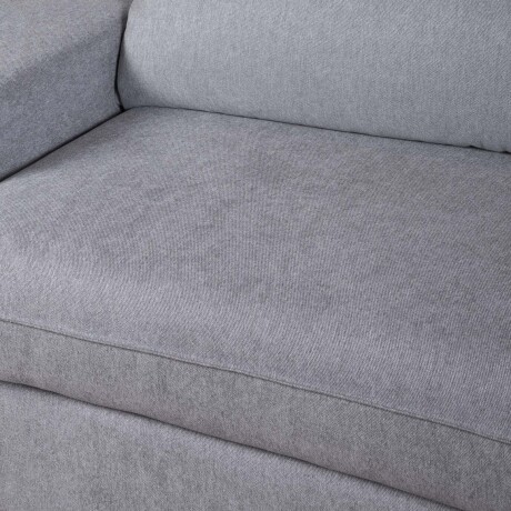SOFÁ C/CHAISE 3 CUERPOS TELA GRIS BOREAL
