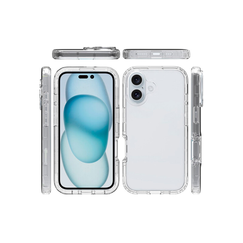 Protector rígido para iPhone 16 transparente reforzado Protector Rígido Para Iphone 16 Transparente Reforzado