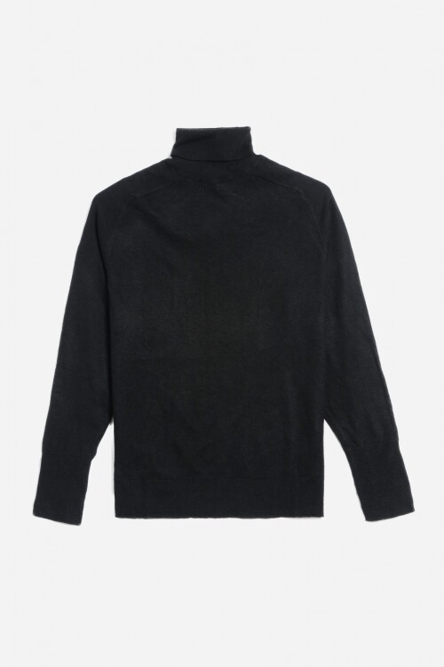 Sweater cuello rompeviento GRIS OSCURO
