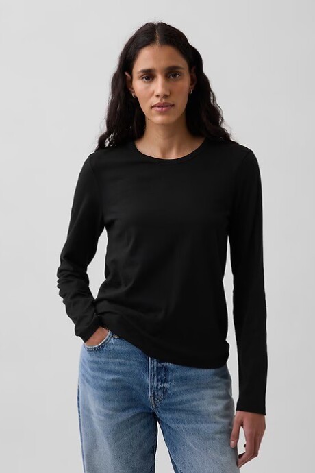 Remera Algodón Orgánico Mujer Black