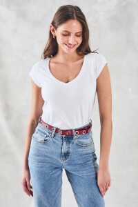Remera Algodón Elastano Blanco