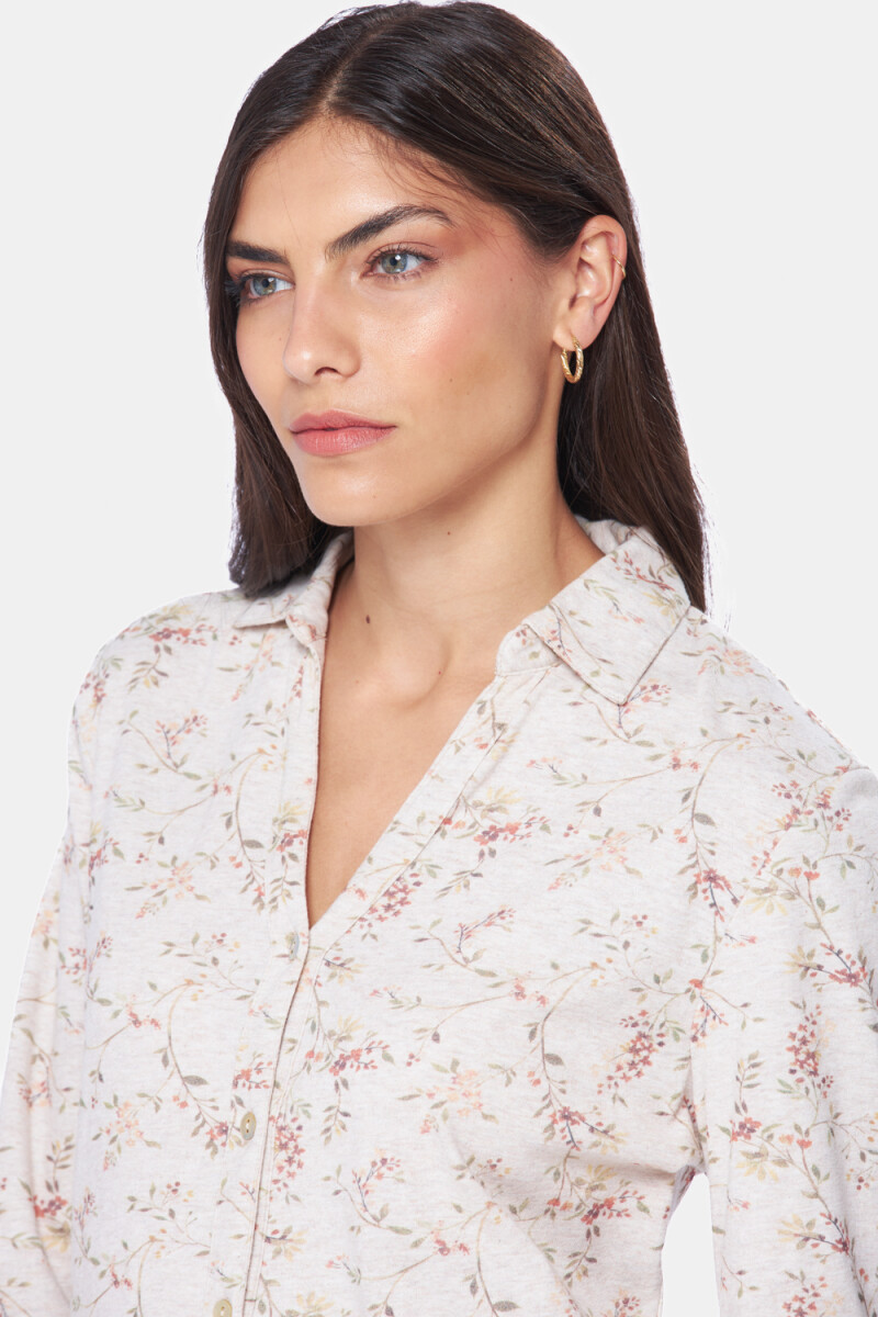 CAMISA ESTAMPADA - Beige 