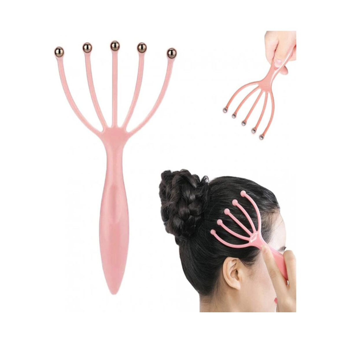 Masajeador de cabeza rosa - Masajeador De Cabeza Rosa 