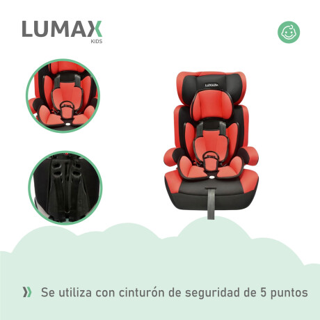 Silla para Auto Booster 3 en 1 Next Generation Lumax Kids Rojo