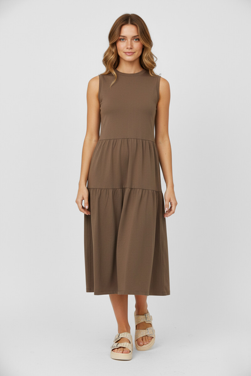 Vestido Nolva - Taupe / Mink / Vison 