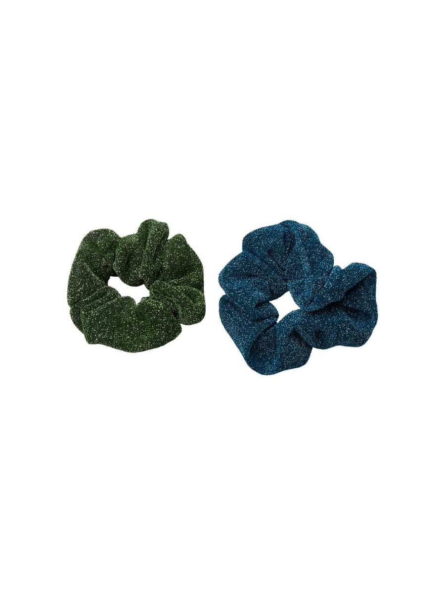 Pack "foline" 2 Scrunchies - Navy Blue 