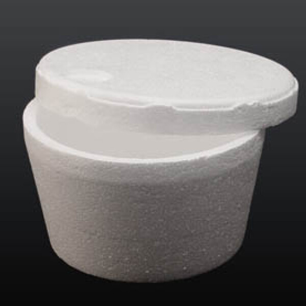 ENVASE ESPUMA CONICO 1 LT 15X13 CM. BLANCO
