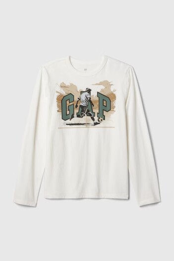 Remera Gráfico Manga Larga Niño New Off White