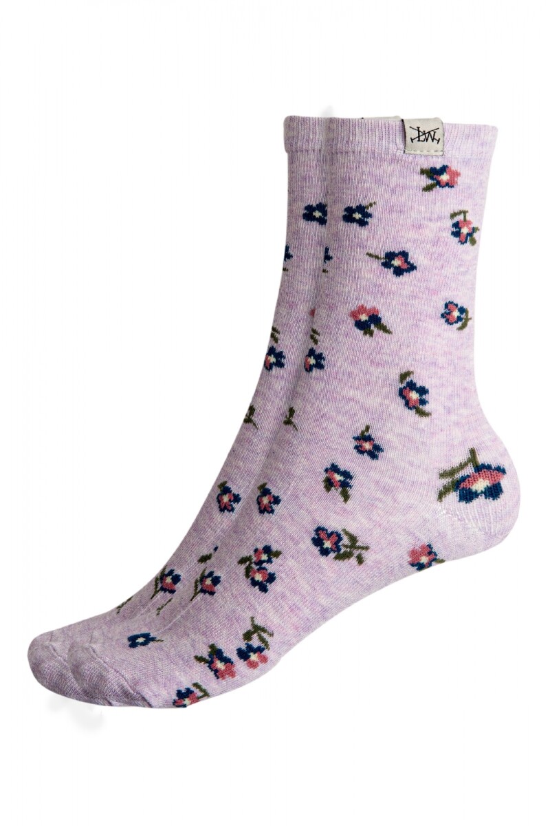 MEDIAS FLORES - Lila 