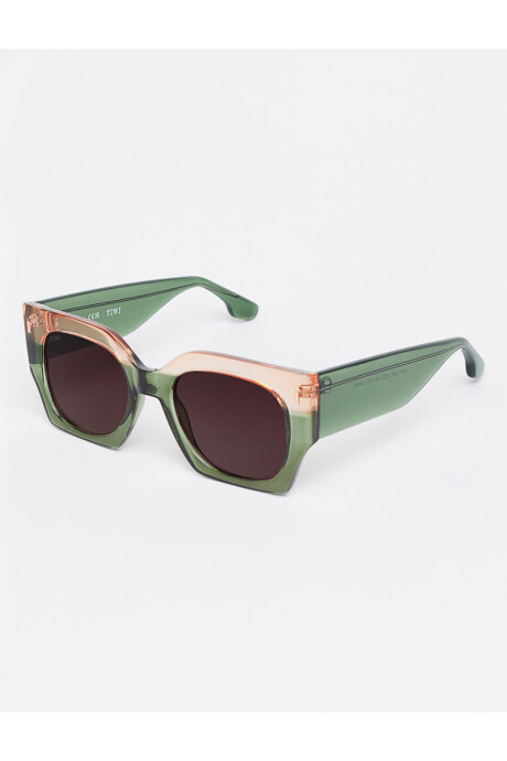 Tiwi Matt -600 Bicolor Shiny Pink/green With Burgundy Gradie