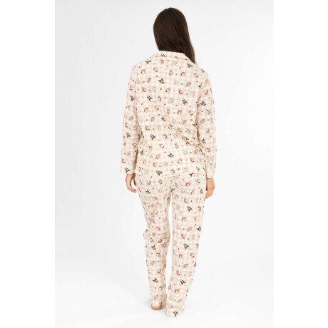 Pijama hk flannel fleece Marfil